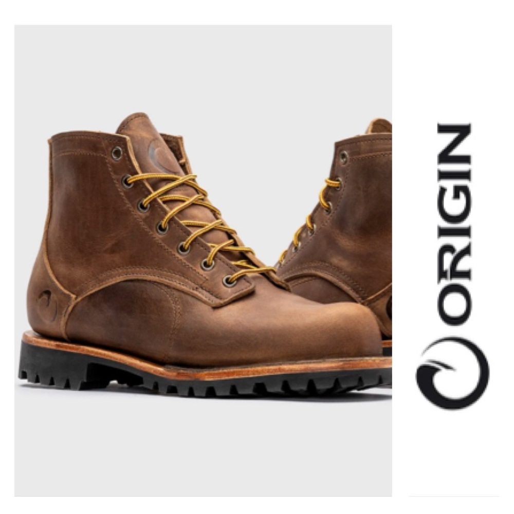 ORGIN Men’s Brown Leather Boots with VIBRAM soles
